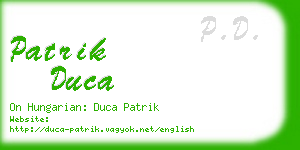 patrik duca business card